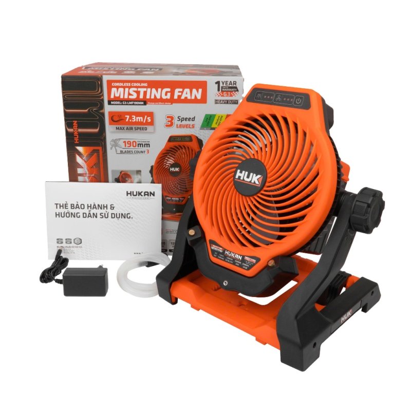 Quạt phun sương 21V Hukan G3-LMF190MM (Chưa Pin & Sạc)