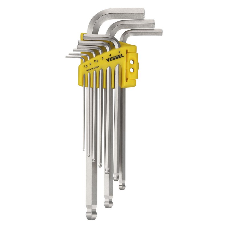 Bộ Lục Giác Đầu Bi VESSEL 8309BP 9 Cây 1.5–10mm (143926)