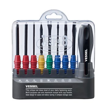 Bộ tuốc nơ vít VESSEL 251800 TD-800 (08 cái/bộ, 128mm)