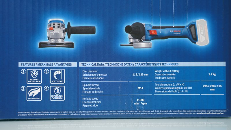 125mm Máy mài góc dùng pin 18V Bosch GWS 18V-8 (Solo)