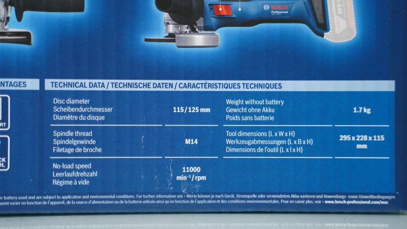 125mm Máy mài góc dùng pin 18V Bosch GWS 18V-8 (Solo)