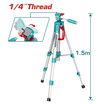 Chân Tripod Máy Cân Bằng Laser Total TLLT01581 (1.5m Ren 1/4")
