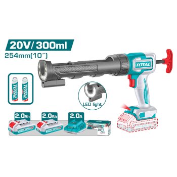 Máy Bắn Keo Pin 20V Total TCGLI20021 (Kèm 2 Pin 2.0Ah Và Sạc)