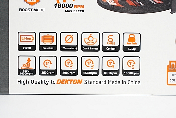 Máy mài góc dùng pin 21V Dekton M21-AG100PROMAX (Chưa Pin & Sạc)