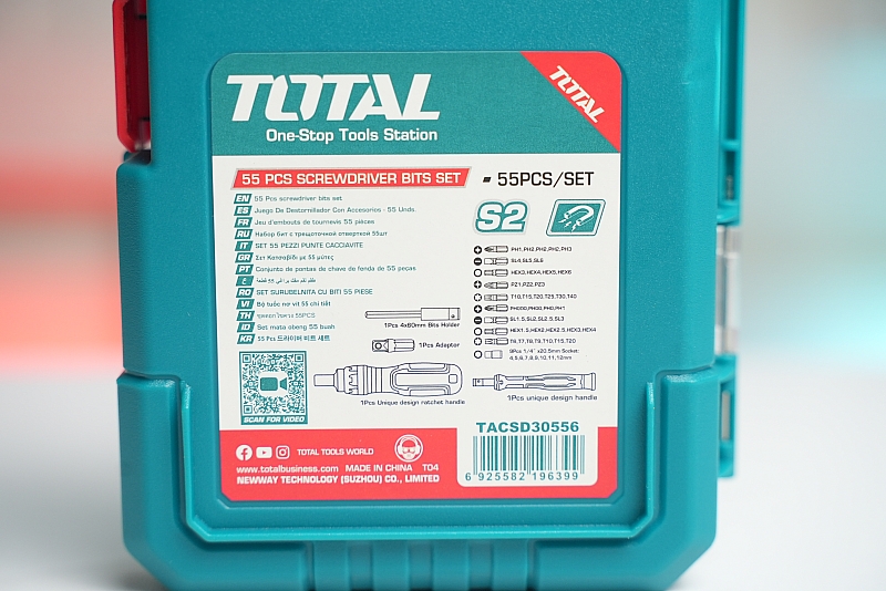 Bộ tuốc nơ vít đa năng 55 chi tiết Total TACSD30556