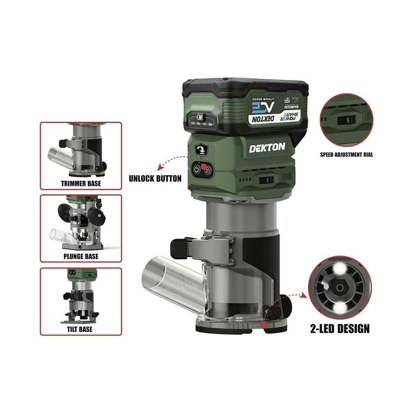 Máy Phay Gỗ Pin 21V Dekton M21-MS635XPRO (Chưa Pin & Sạc)