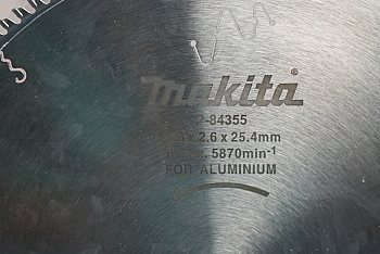 Lưỡi cưa hợp kim P-68018 255x25.4x120T (Nhôm) Makita P-84355