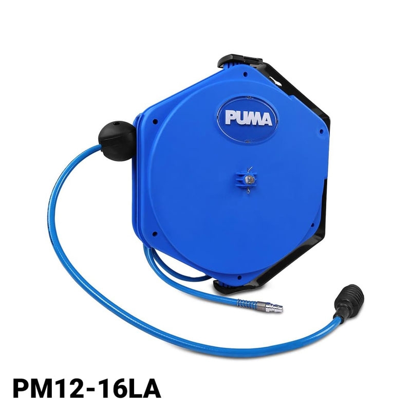 Cuộn dây hơi tự rút vỏ nhựa PUMA PM12-16LA (16 mét, Φ8x12mm)