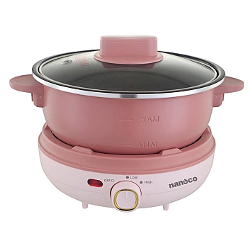 Nồi Điện Đa Năng Nanoco NMP3080P (3 Lít 800W Màu Hồng)