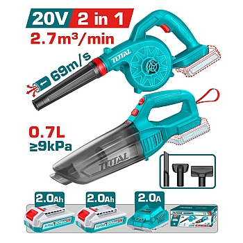 Bộ Combo Máy Thổi & Máy Hút Bụi Pin 20V TOTAL TOSLI240999