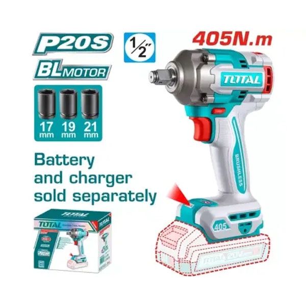 Máy Siết Bu Lông Pin 20V TOTAL TIWLI20451 (Không Kèm Pin Sạc)