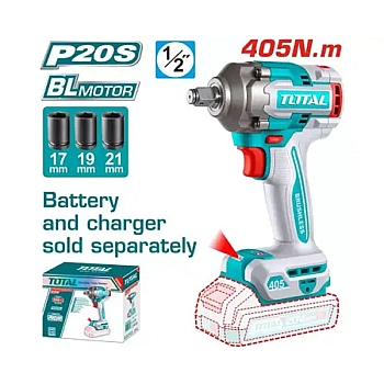Máy Siết Bu Lông Pin 20V TOTAL TIWLI20451 (Không Kèm Pin Sạc)