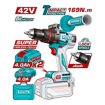 Máy Khoan Động Lực Dùng Pin 42V Total TIDLI4216982 (2 Pin 4.0Ah, 1 Sạc)