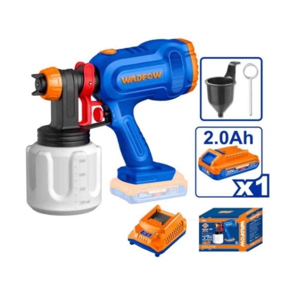 Máy phun sơn dùng pin 20V Wadfow WSU30664 (Kèm Pin 2.0Ah & Sạc)