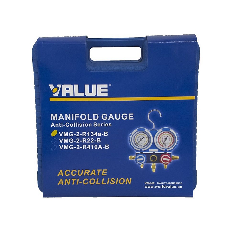 Bộ Đồng Hồ Nạp Gas R134a VALUE VMG-2-R134A-B