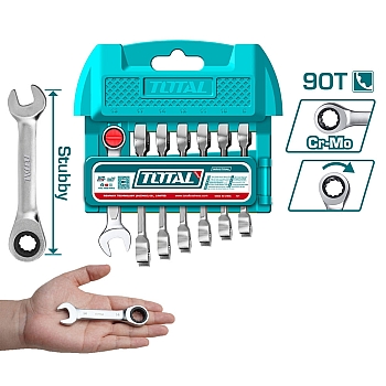 Bộ 7 Cờ Lê Miệng Vòng Tự Động 8-17mm Total THT103RK176