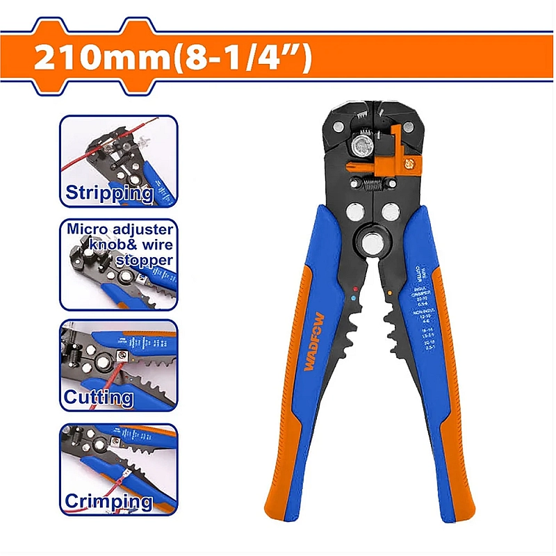 Kềm Tuốt Dây Điện Tự Động 3 Trong 1 Wadfow WBQ4601