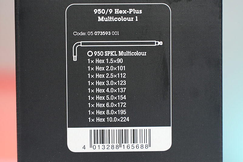Bộ lục giác 9 chi tiết Wera 05073593001