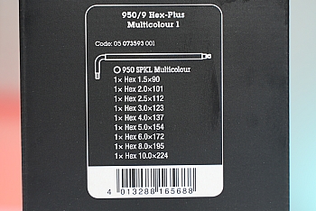 Bộ lục giác 9 chi tiết Wera 05073593001