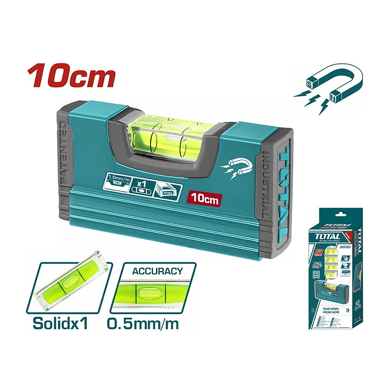 Thước Thủy Mini 10cm Total TMT205101 (Có Nam Châm)
