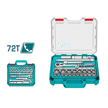 Bộ 26 đầu tuýp và cần siết 1/2 inch DR Total THT121266