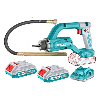 Máy đầm dùi bê tông dùng pin 20V Total TCVLI2025021 (Kèm 2 Pin 2.0Ah và 1 Sạc)