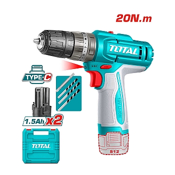 Máy Khoan Búa Dùng Pin 12V Total TIDLI12206 (2 Pin 1.5Ah)
