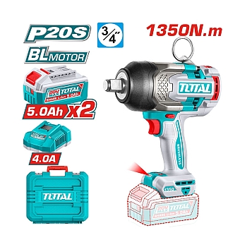 Máy Siết Bu Lông Dùng Pin 20V Total TIWLI201356 (2 Pin 5.0Ah, 1 Sạc)