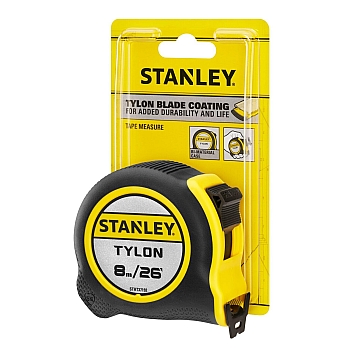 Thước Cuộn Thép TYLON 8m/26ft x 25mm STANLEY STHT37192 (Hệ Mét Và Hệ Inch)