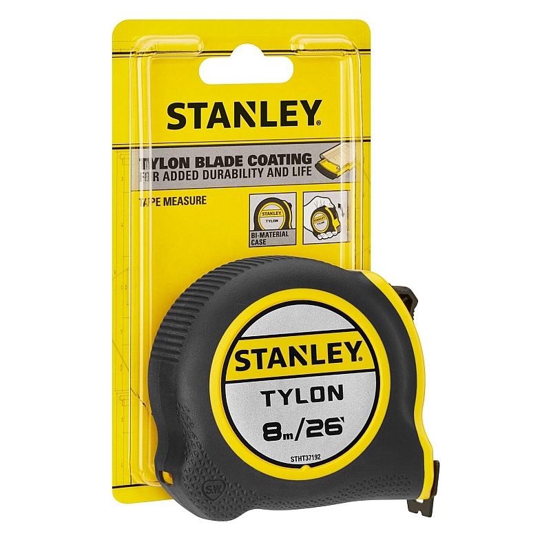 Thước Cuộn Thép TYLON 8m/26ft x 25mm STANLEY STHT37192 (Hệ Mét Và Hệ Inch)