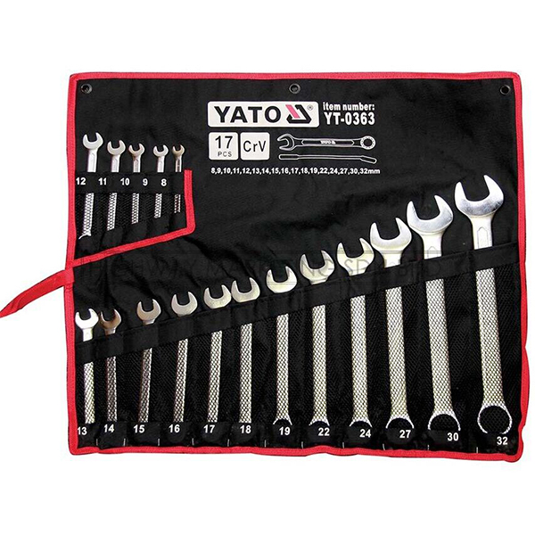 17 cái Bộ cờ lê vòng miệng hệ mét 8-32mm YATO YT-0363