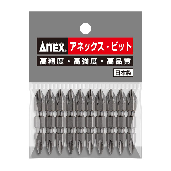 Bộ 10 mũi bắn vít 2 đầu Anex AP-14M+2x150