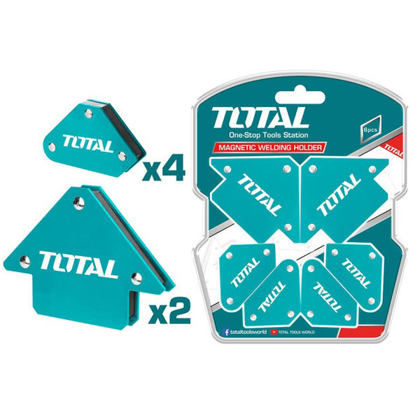 Bộ 6 ke góc nam châm hàn 3 góc Total TAMWH6002