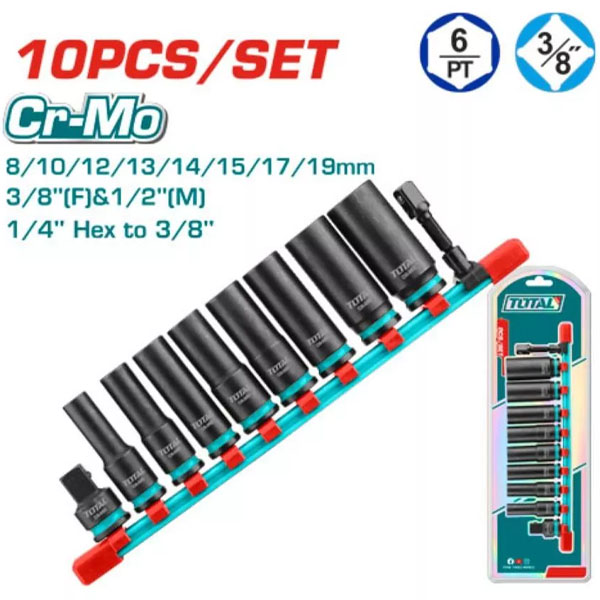 Bộ 8 đầu tuýp dài 90mm 3/4"DR Total THKISD38106L