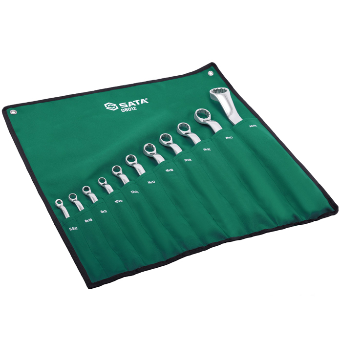 Bộ cờ lê hai đầu vòng 10 chi tiết Sata 08012