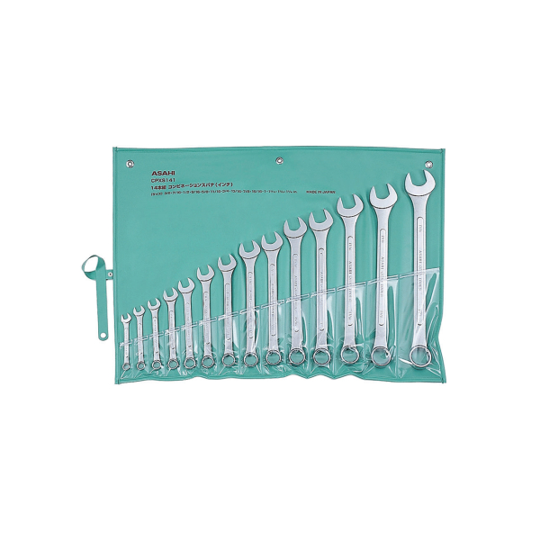 Bộ cờ lê vòng miệng hệ inch 14 chi tiết 3/8-1.1/4" ASAHI 1014