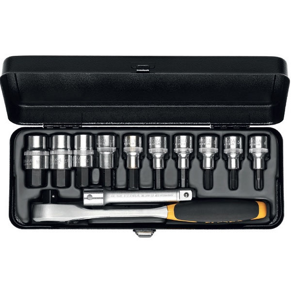 Bộ đầu tuýp lục giác 12 chi tiết hệ mét, 1/2 inch Elora 770-KINMK