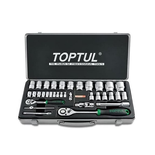 Bộ dụng cụ văn ốc 1/4"& 1/2" 34 chi tiết TOPTUL GCAD3401