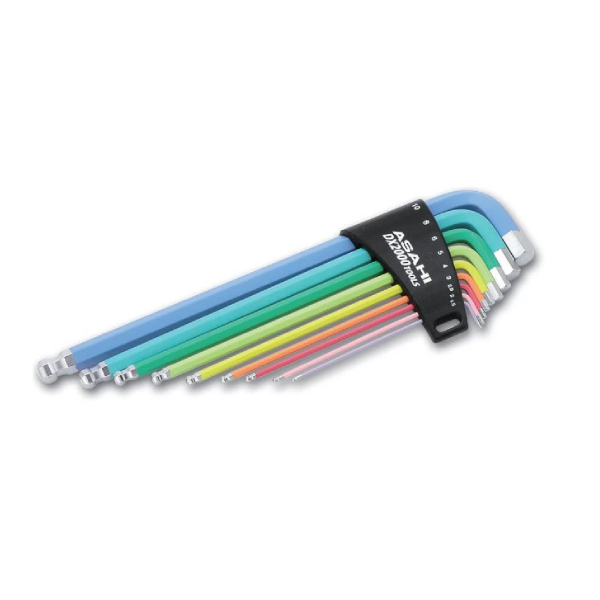 Bộ lục giác bi hệ mét 9 chi tiết,1.5-10mm ASAHI AQUS910