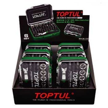 Bộ vít 43 chi tiết 1/4" Set TOPTUL GABW4301S