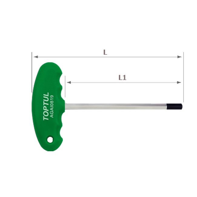 Lục giác chữ T có tay cầm nhựa TOPTUL AGAI0319