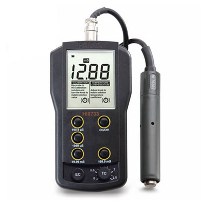 Máy đo độ dẫn EC đa dải cầm tay Hanna HI8733