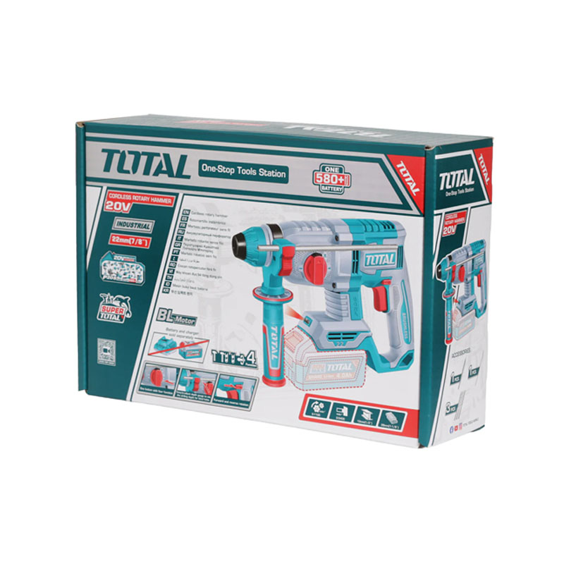 Máy khoan bê tông 3 chế độ 20V Total TRHLI21228 (Chưa Pin & Sạc)