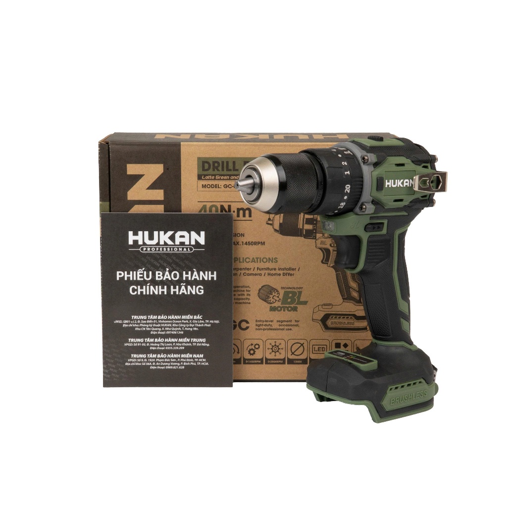 Máy Khoan Động Lực Pin 21V Hukan GC-IDL1340 (Chưa Pin & Sạc)