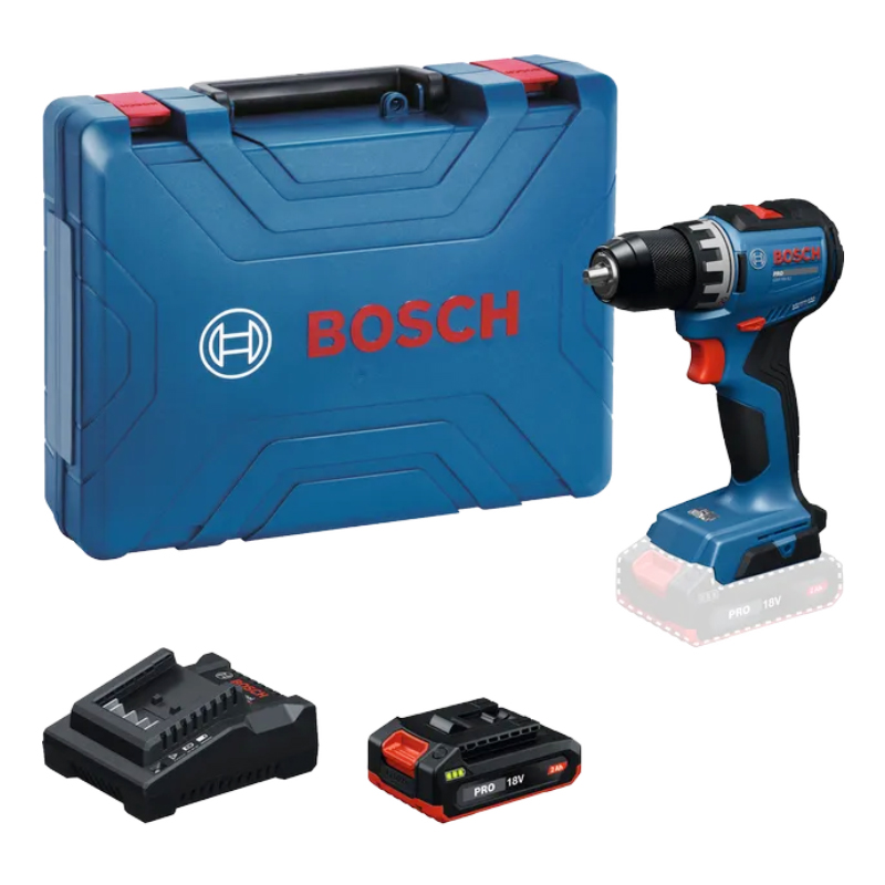 Máy khoan vặn vít dùng pin 18V Bosch GSR 18V-52 (1 Pin 2.0Ah, 1 Sạc)