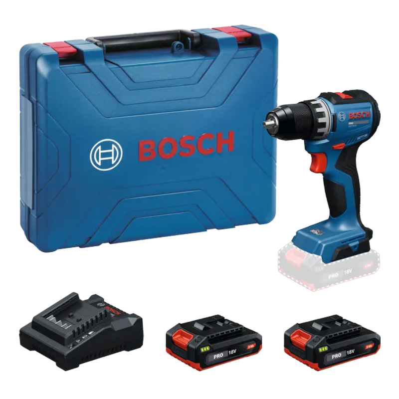 Máy khoan vặn vít dùng pin 18V Bosch GSR 18V-52 (2 Pin 2.0Ah, 1 Sạc)