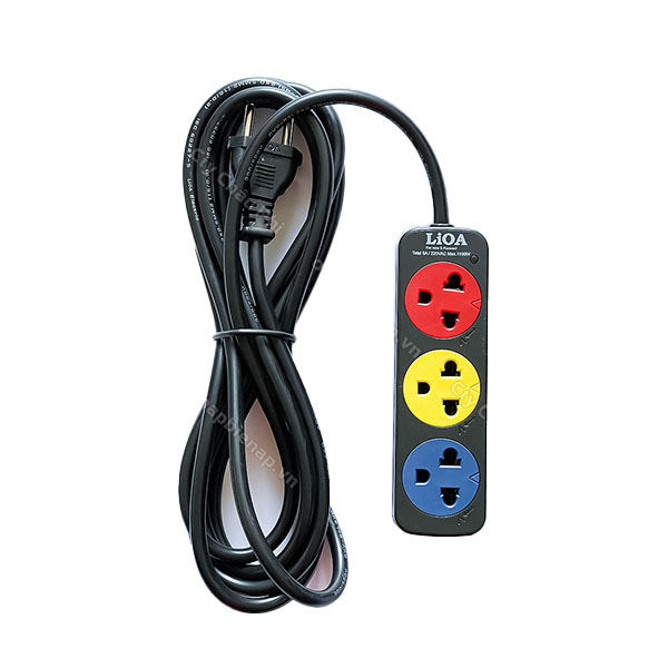 Ổ cám điện 3 lỗ 2 chấu 3m Lioa 3SND3.2.10 (10A 2200W)