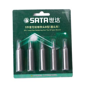 Bộ 5 đầu mỏ hàn chì mũi tròn Sata 02021