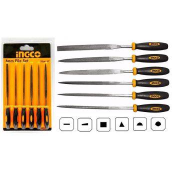 Bộ 6 giũa sắt (140mm) Ingco HKTF63