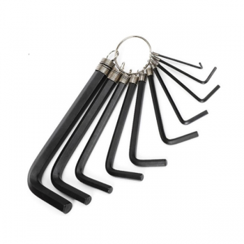 Bộ lục giác đầu bằng kiểu chữ L loại ngắn 10 cái thép hợp kim CR-V Workpro WP222001